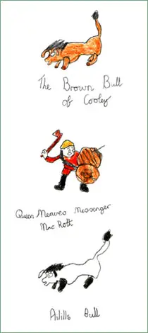The Tain, pupil artwork from Coolderry National School